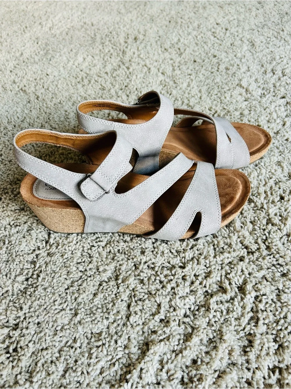 Comfort Cork Wedge Sandals in Light Beige - Adjustable Strappy Women’s Wedges